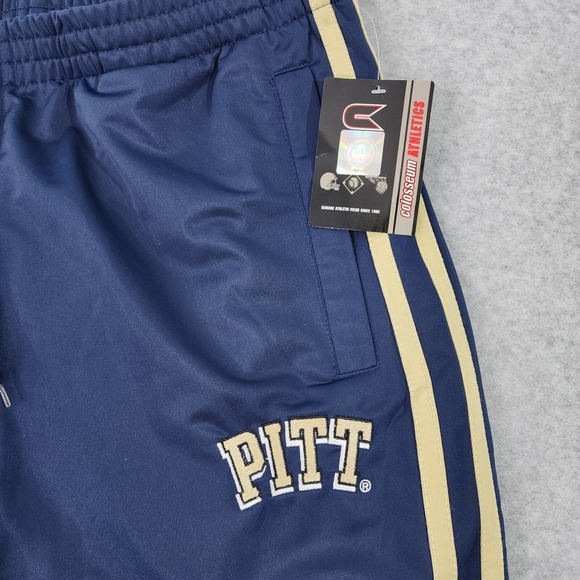 Pittsburgh Pitt Panthers Athletic Pants XL Collesium Blue Ankle Zippers 36x32 - Picture 3 of 16